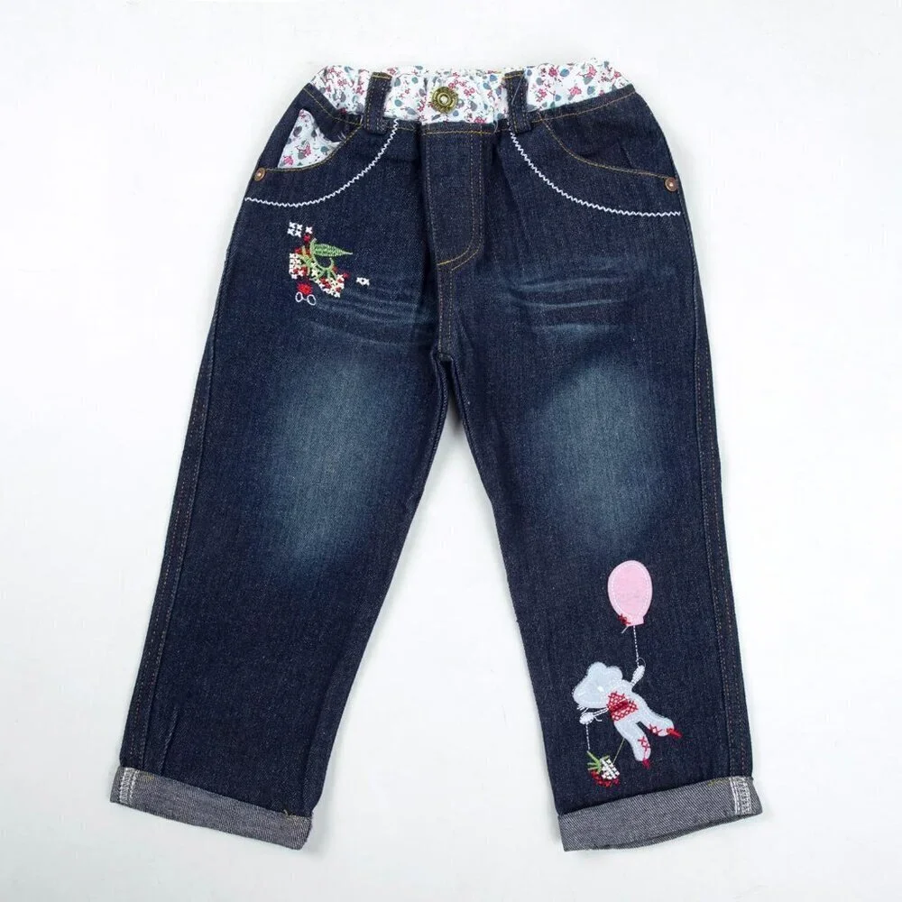 Toddler Girl Clothes Baby Girl Long Sleeve Top + Jeans Pants with Pockets 2 Piec
